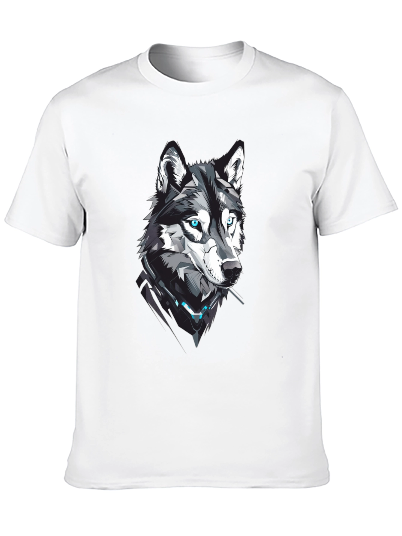 Cyberpunk Wolf Graphic Print Tee
