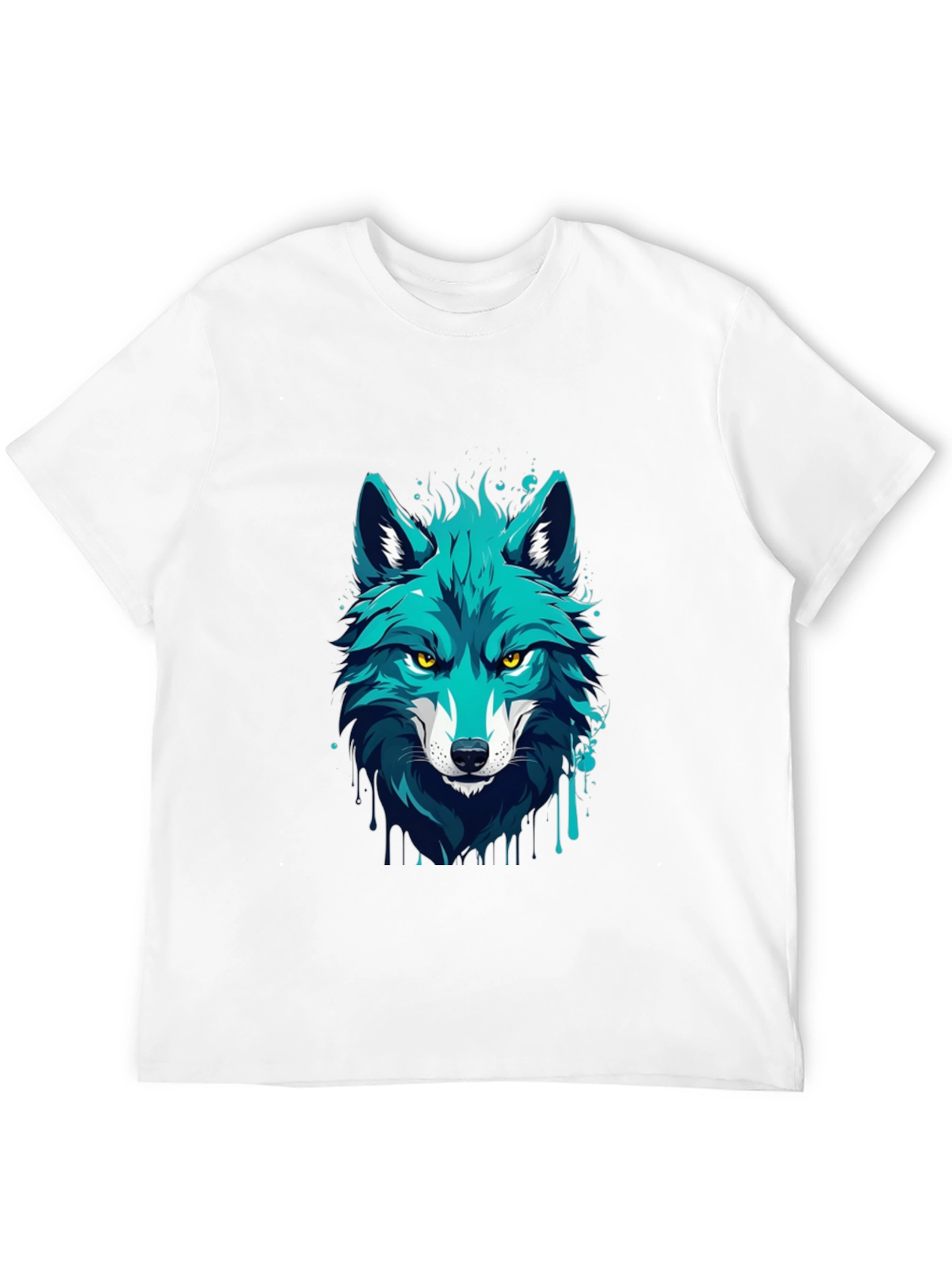 Wolf Graphic Tee - Black Cotton T-Shirt