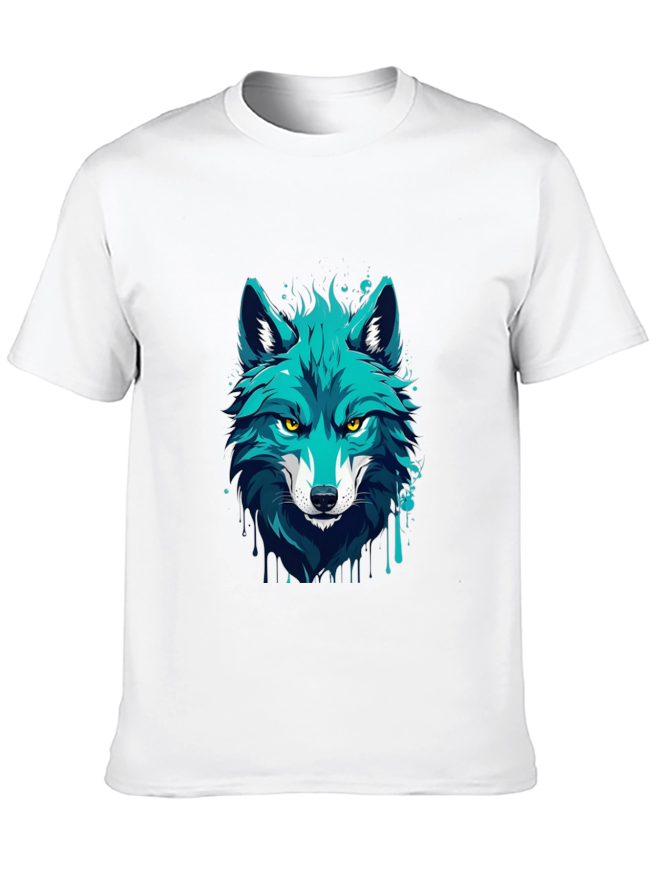 Wolf Graphic Tee - Black Cotton T-Shirt