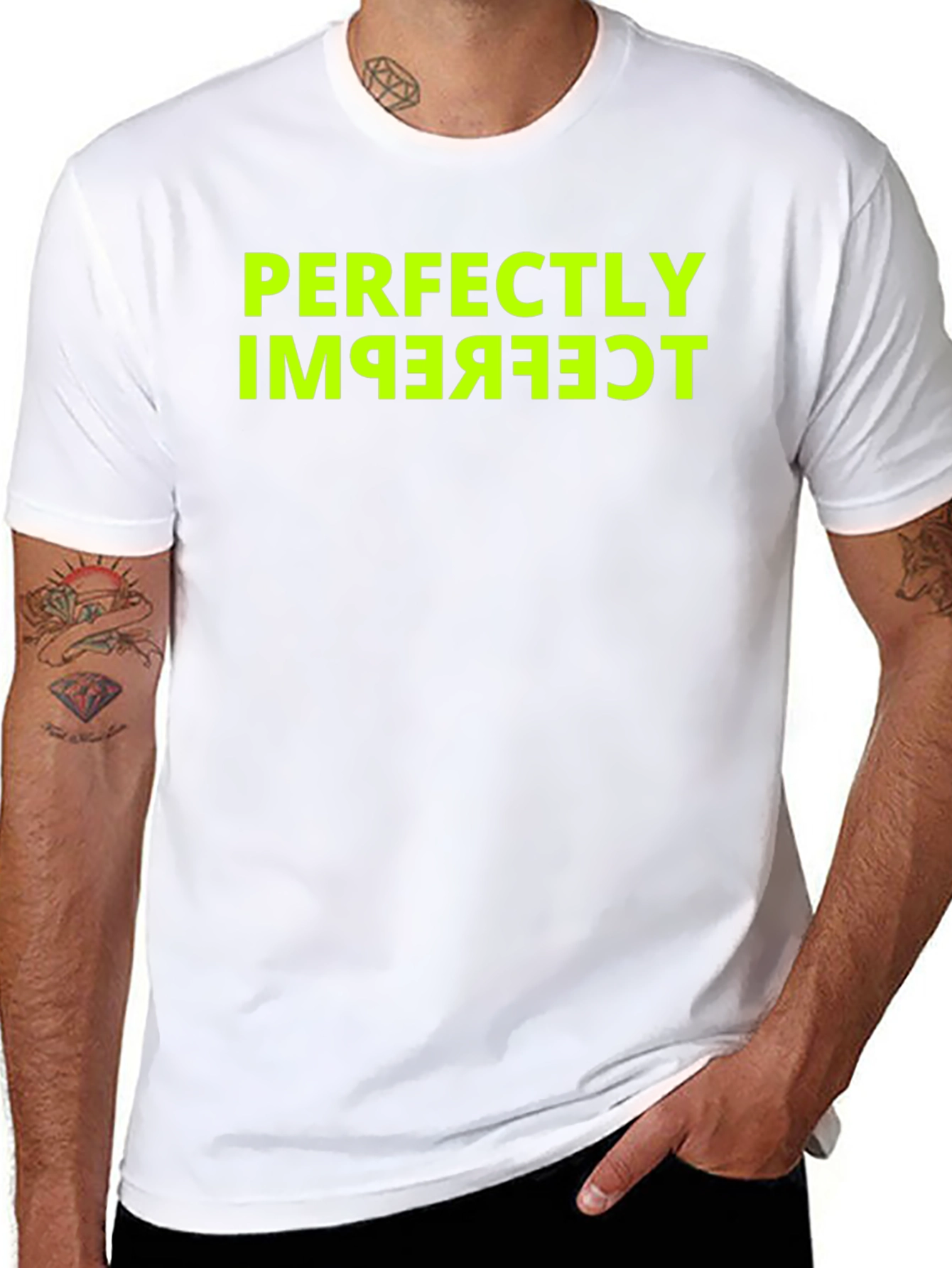 Perfectly Imperfect Funny Graphic Tee - Black