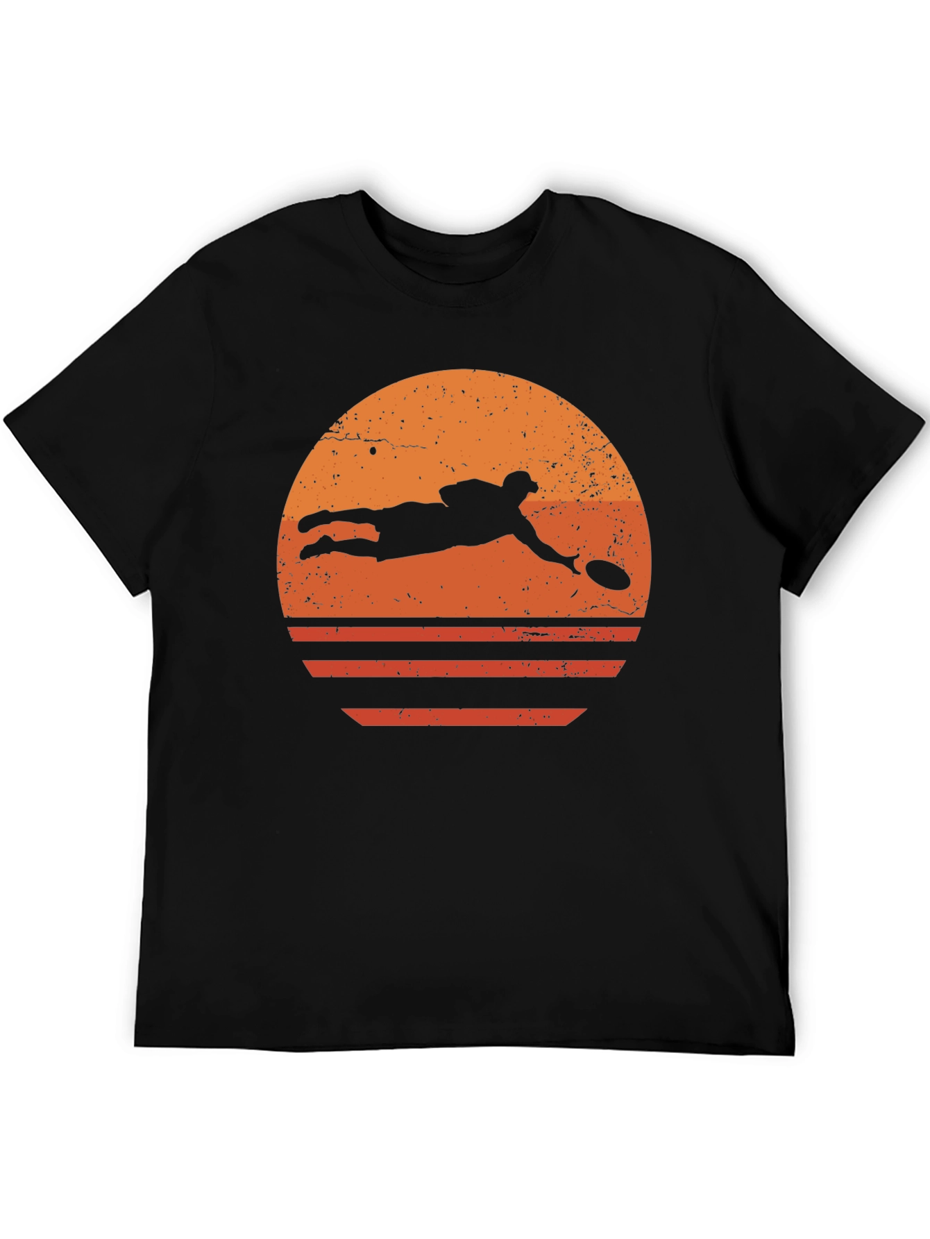 Retro Ultimate Frisbee Sunset T-Shirt