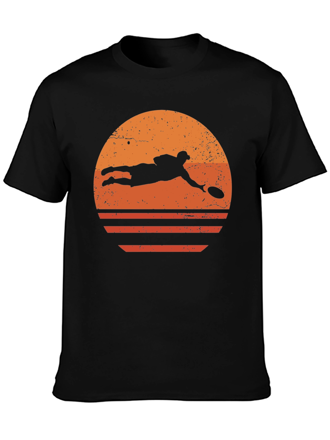 Retro Ultimate Frisbee Sunset T-Shirt