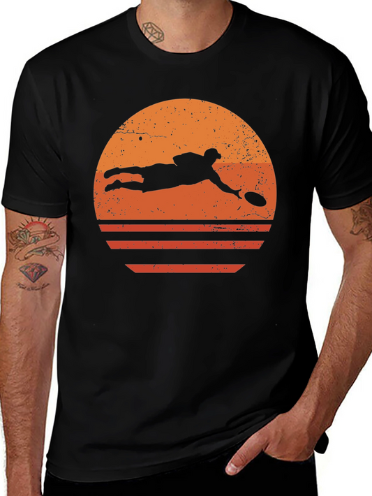 Retro Ultimate Frisbee Sunset T-Shirt
