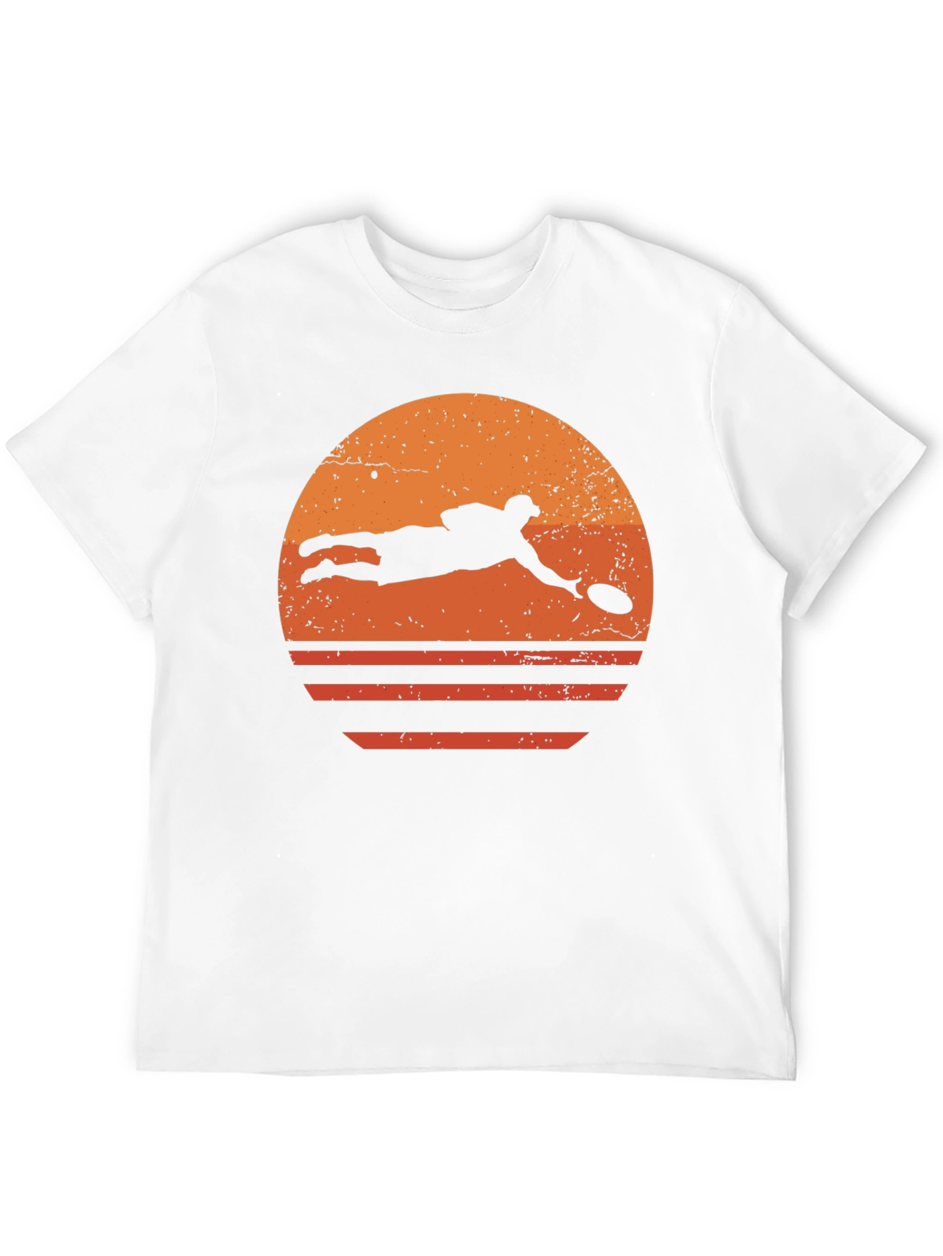 Retro Ultimate Frisbee Sunset T-Shirt