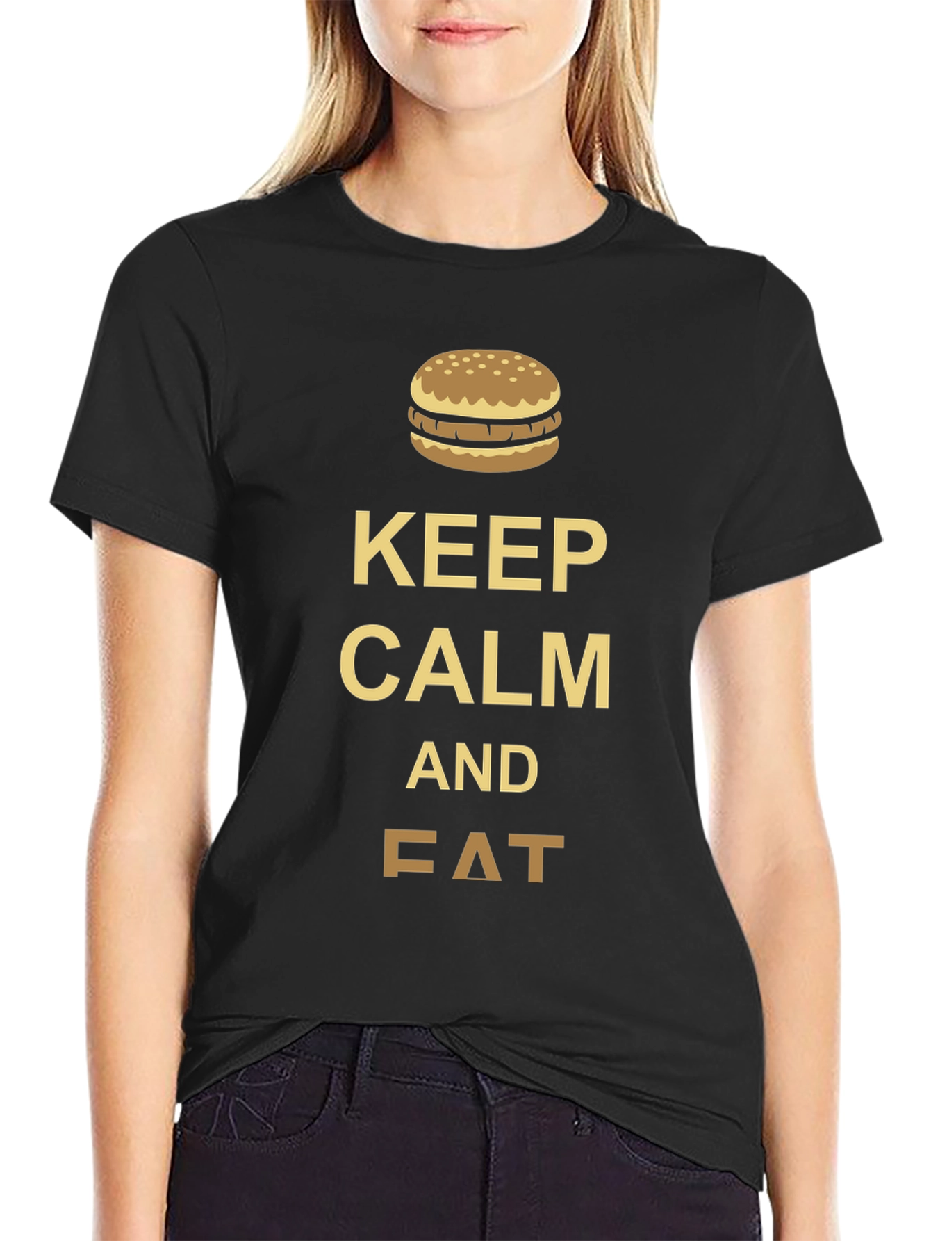 Keep Calm and Eat Burger Graphic Tee