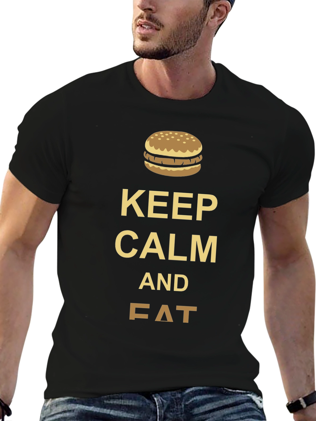 Keep Calm and Eat Burger Graphic Tee