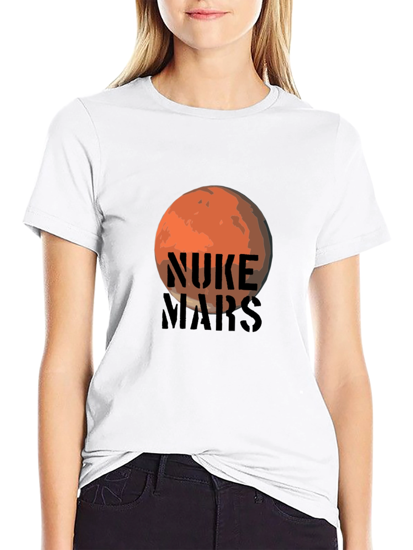 Nuke Mars Graphic Tee - Black Cotton T-Shirt