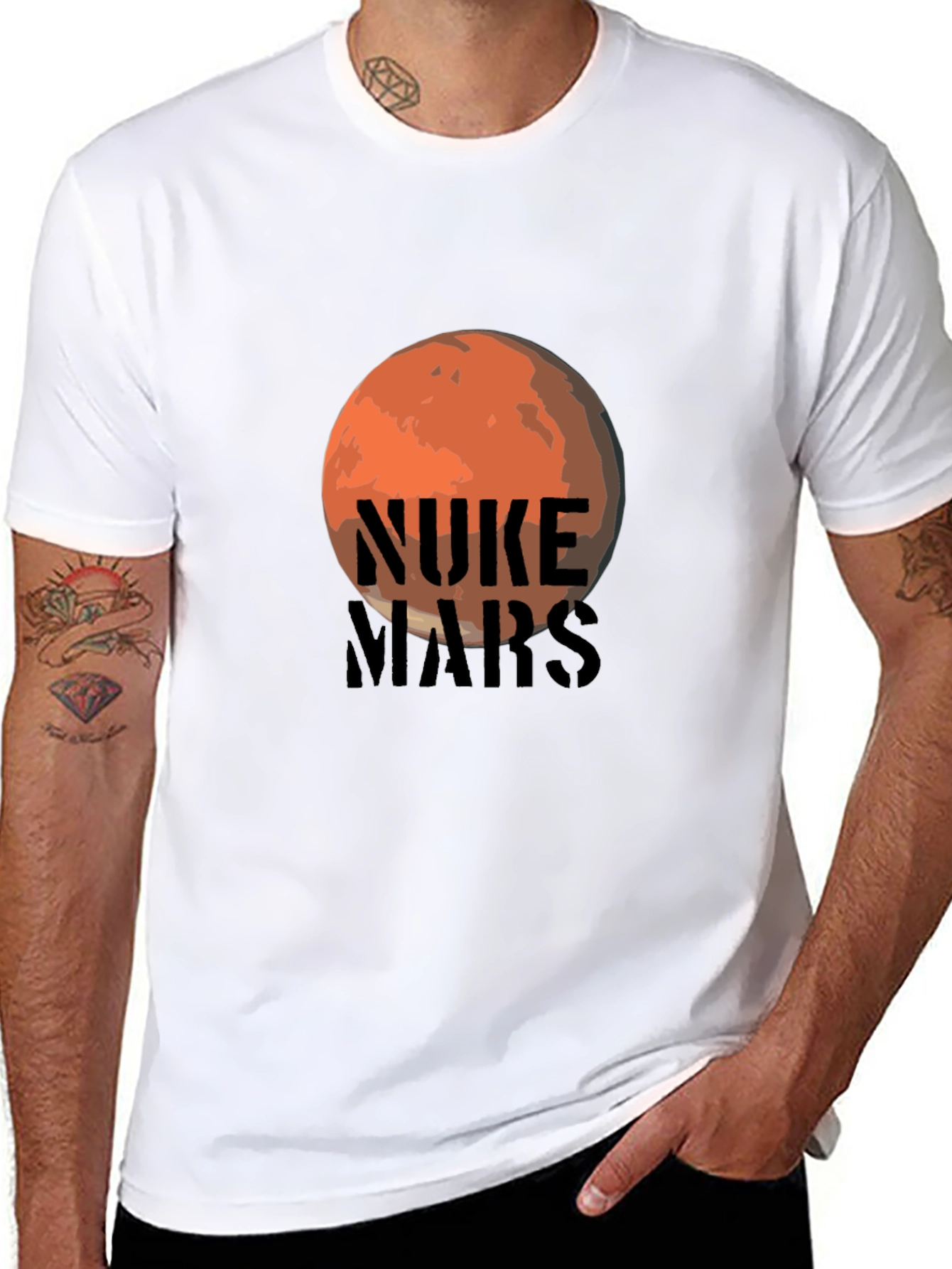 Nuke Mars Graphic Tee - Black Cotton T-Shirt