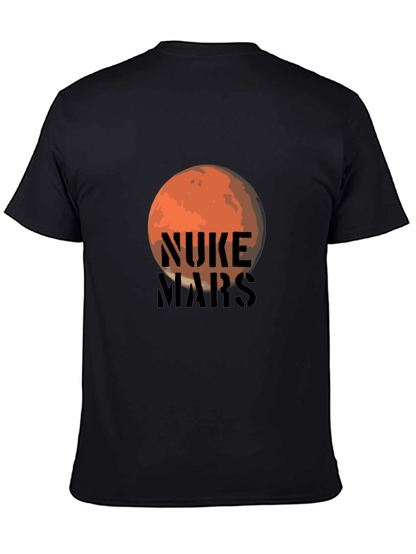 Nuke Mars Graphic Tee - Black Cotton T-Shirt