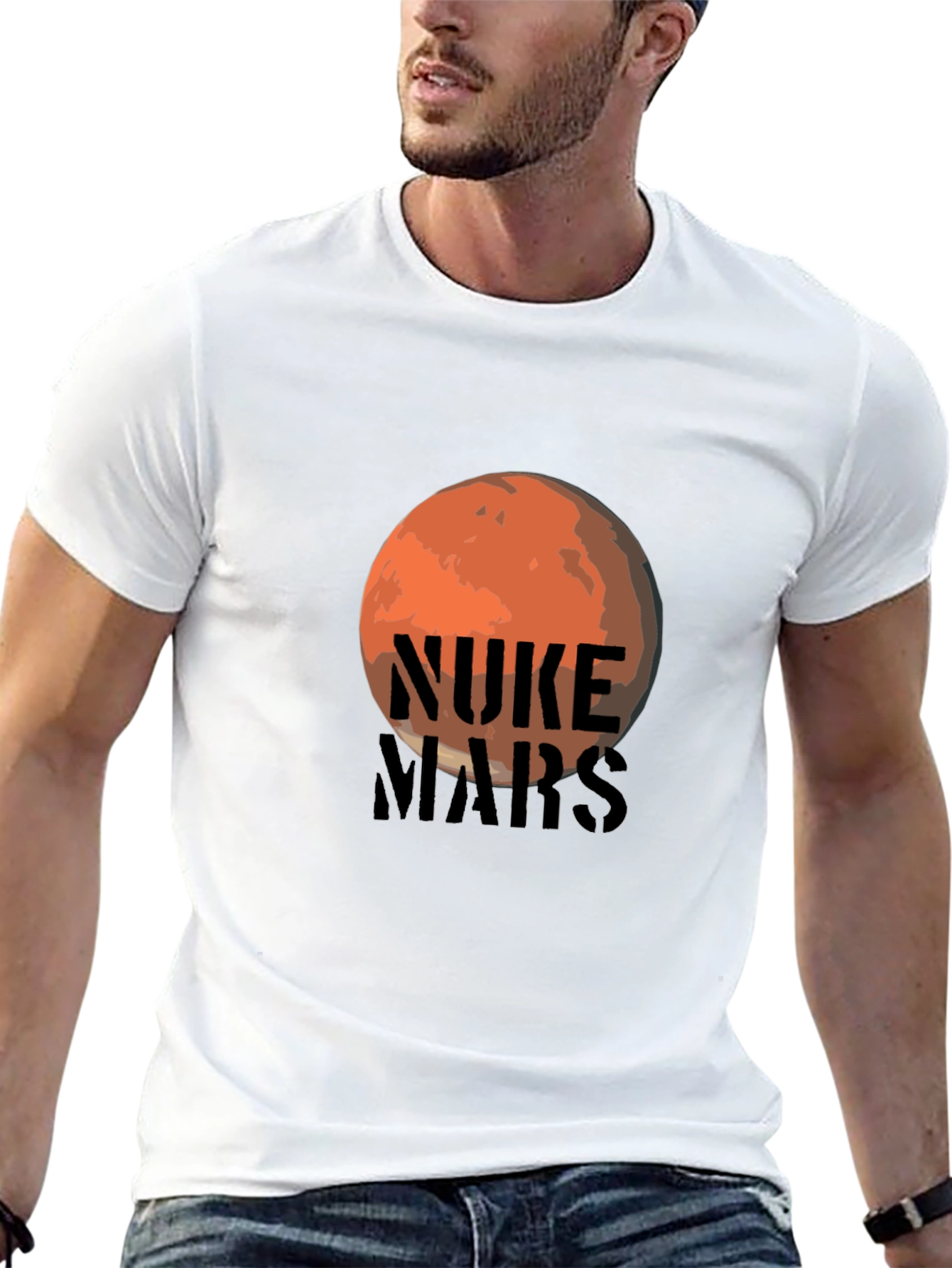 Nuke Mars Graphic Tee - Black Cotton T-Shirt
