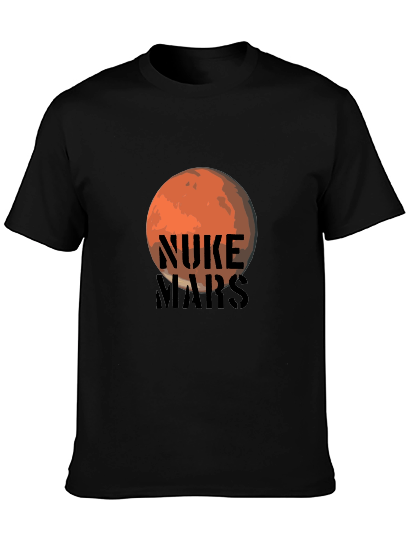 Nuke Mars Graphic Tee - Black Cotton T-Shirt
