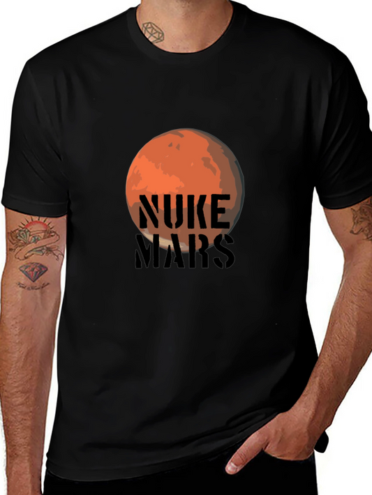 Nuke Mars Graphic Tee - Black Cotton T-Shirt