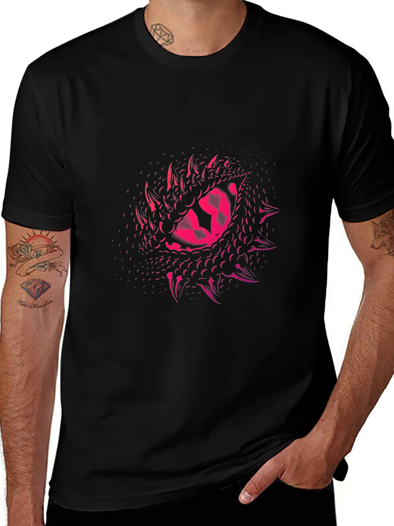 Dragon Eye Graphic Black T-Shirt