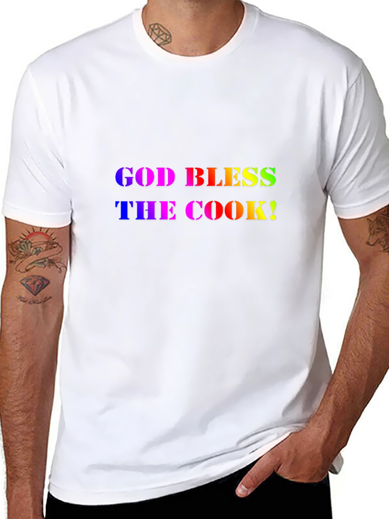 God Bless the Cook Rainbow Tee