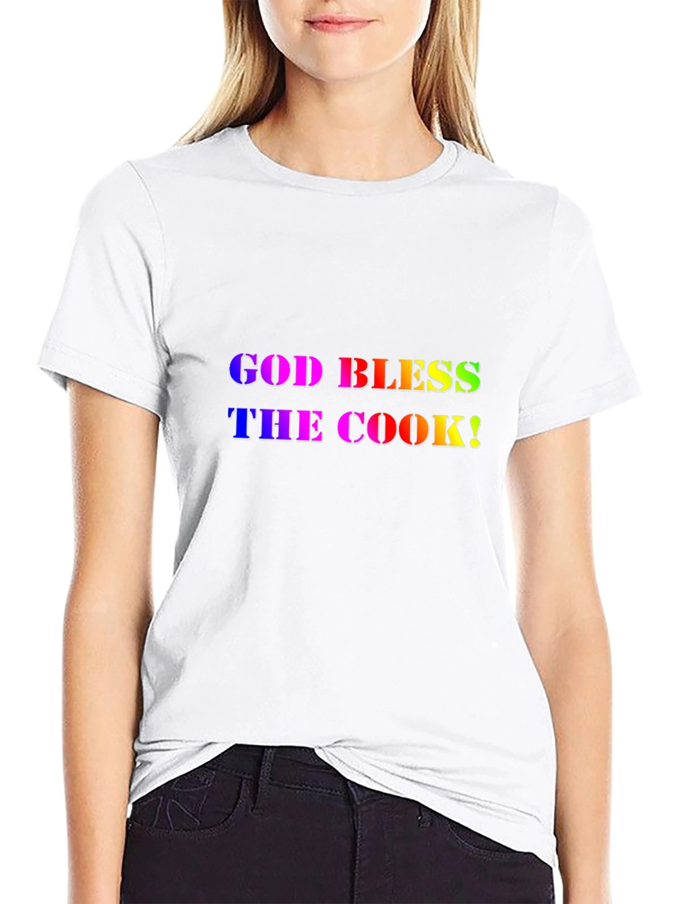 God Bless the Cook Rainbow Tee