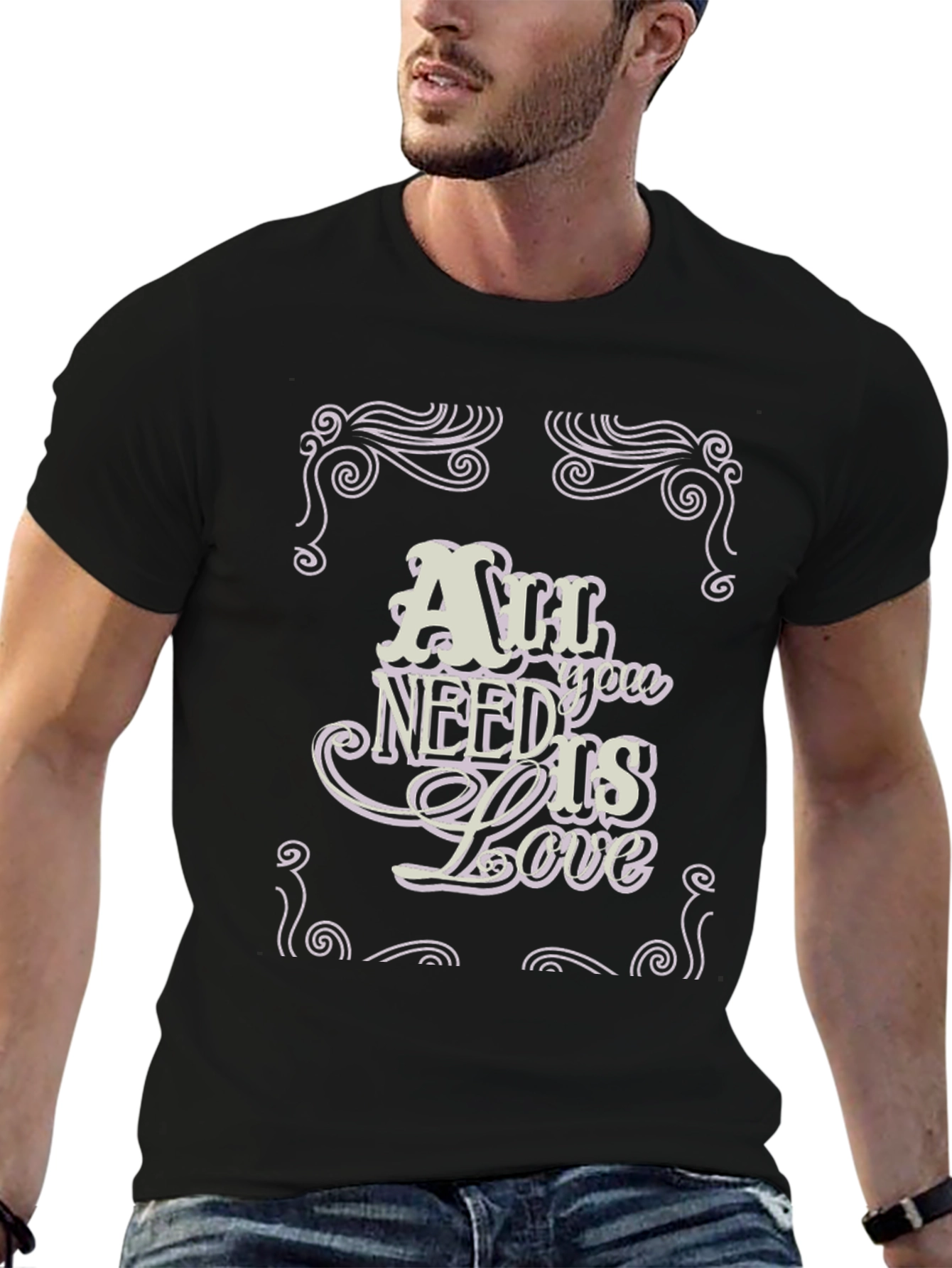 All You Need is Love Graphic Tee - Black
