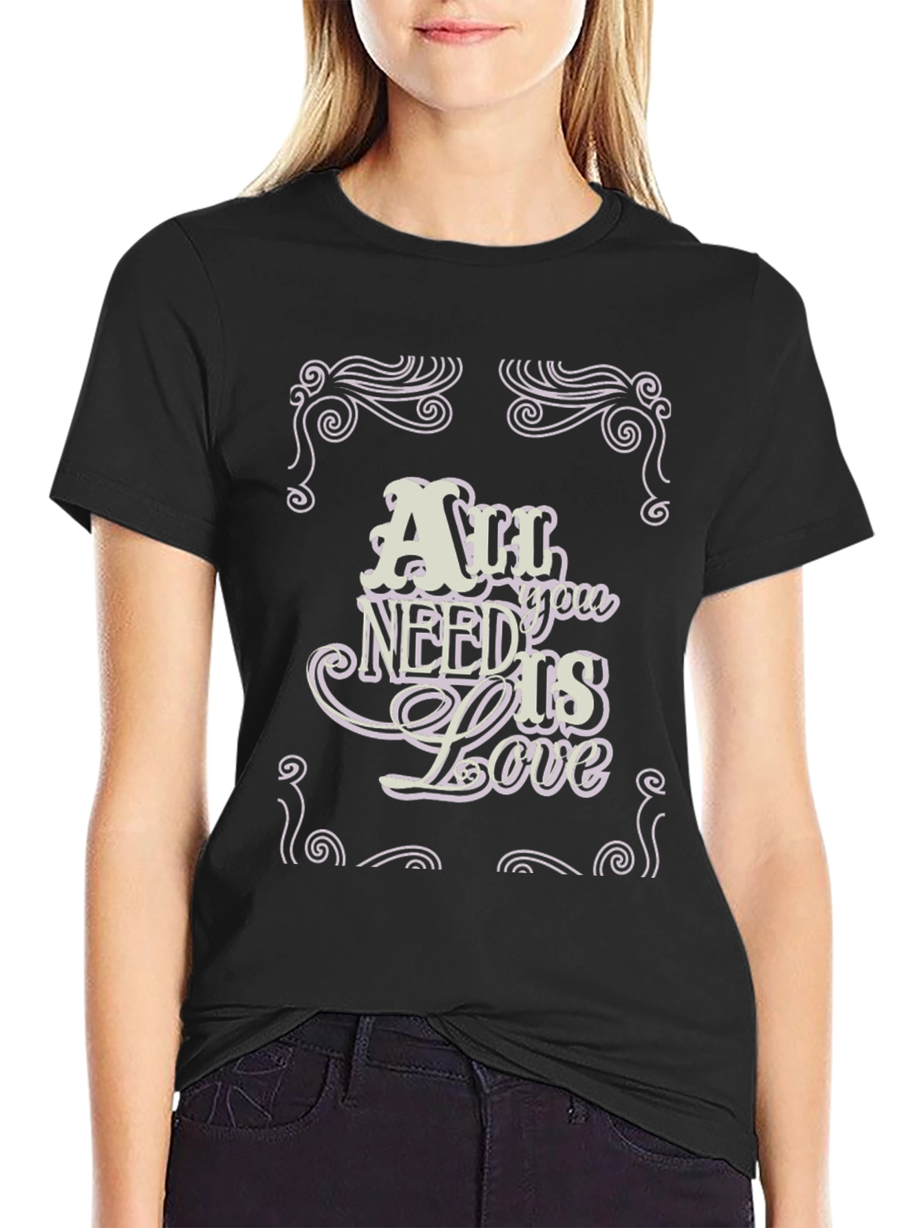 All You Need is Love Graphic Tee - Black