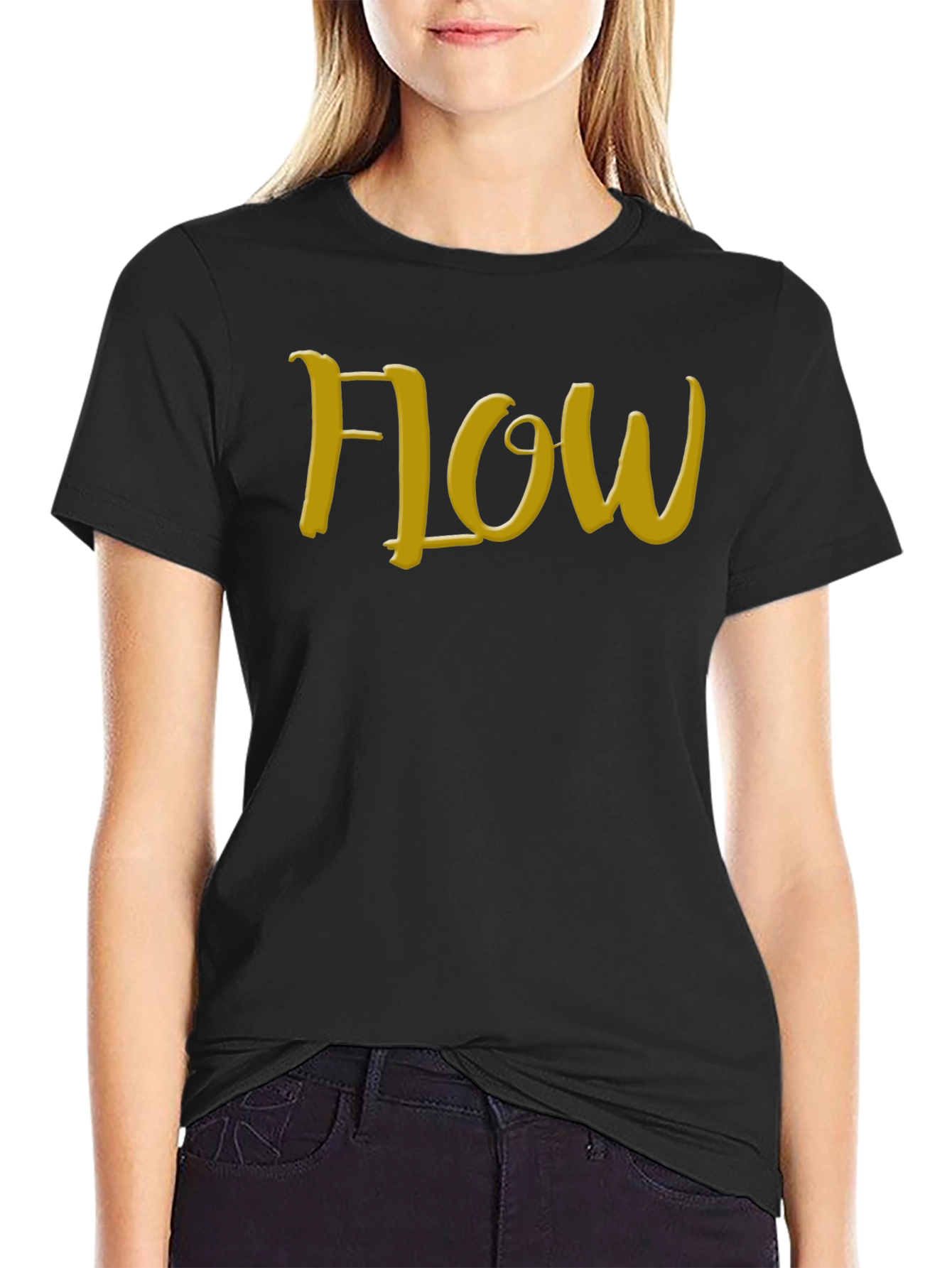 Flow Black T-Shirt: Express Yourself