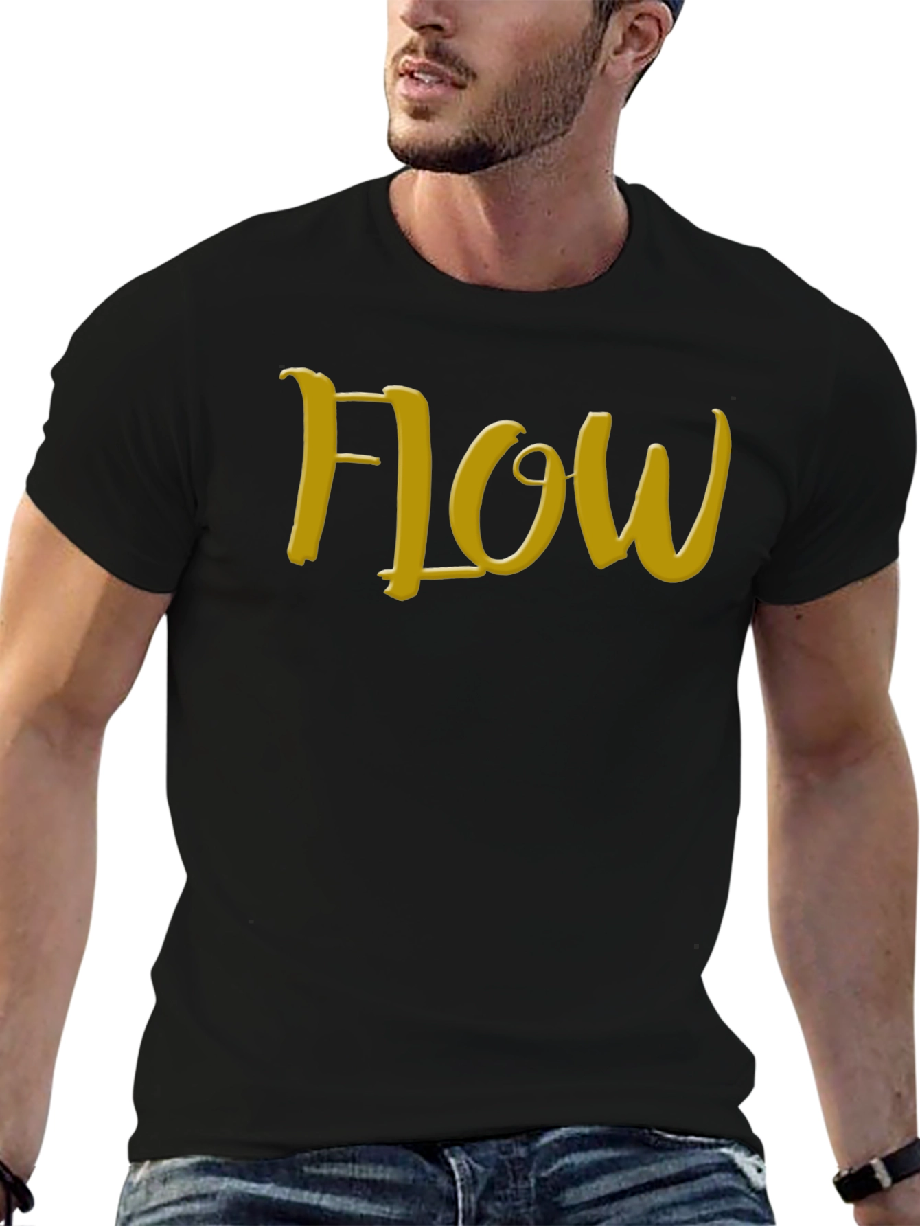Flow Black T-Shirt: Express Yourself