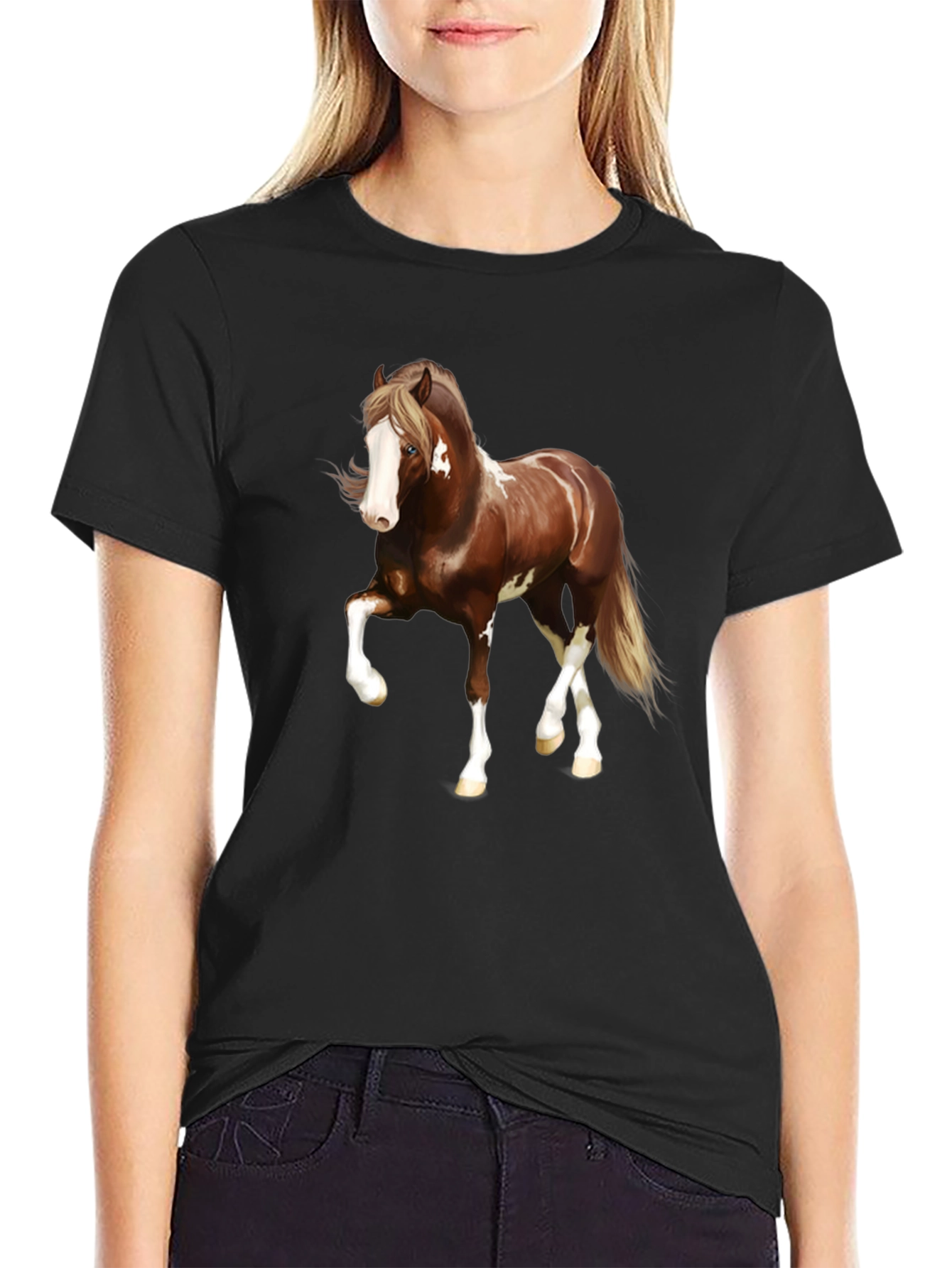 Horse Graphic Black T-Shirt