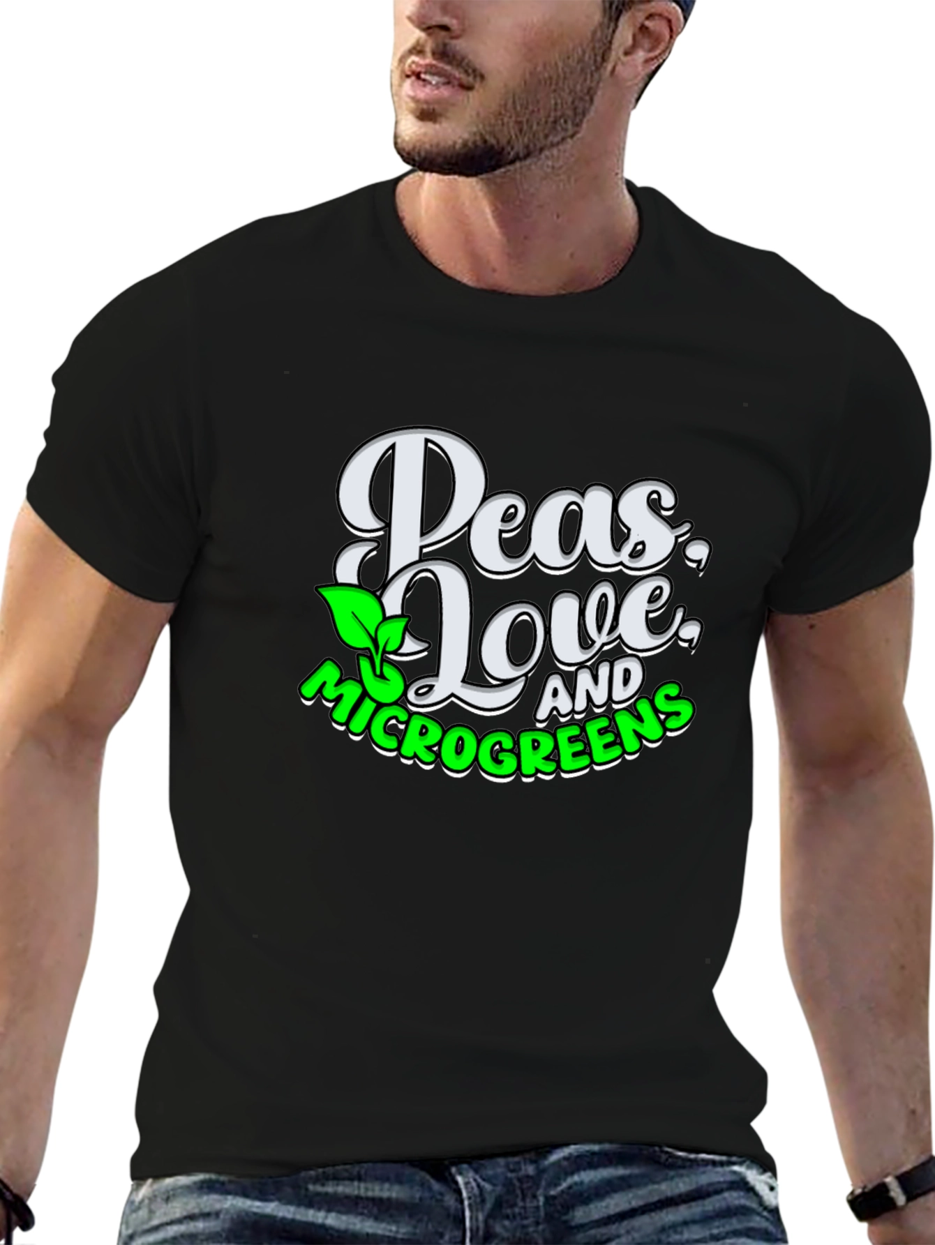 Peas Love & Microgreens Graphic T-Shirt