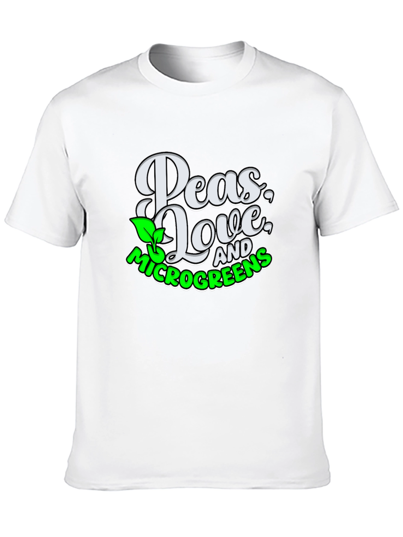 Peas Love & Microgreens Graphic T-Shirt