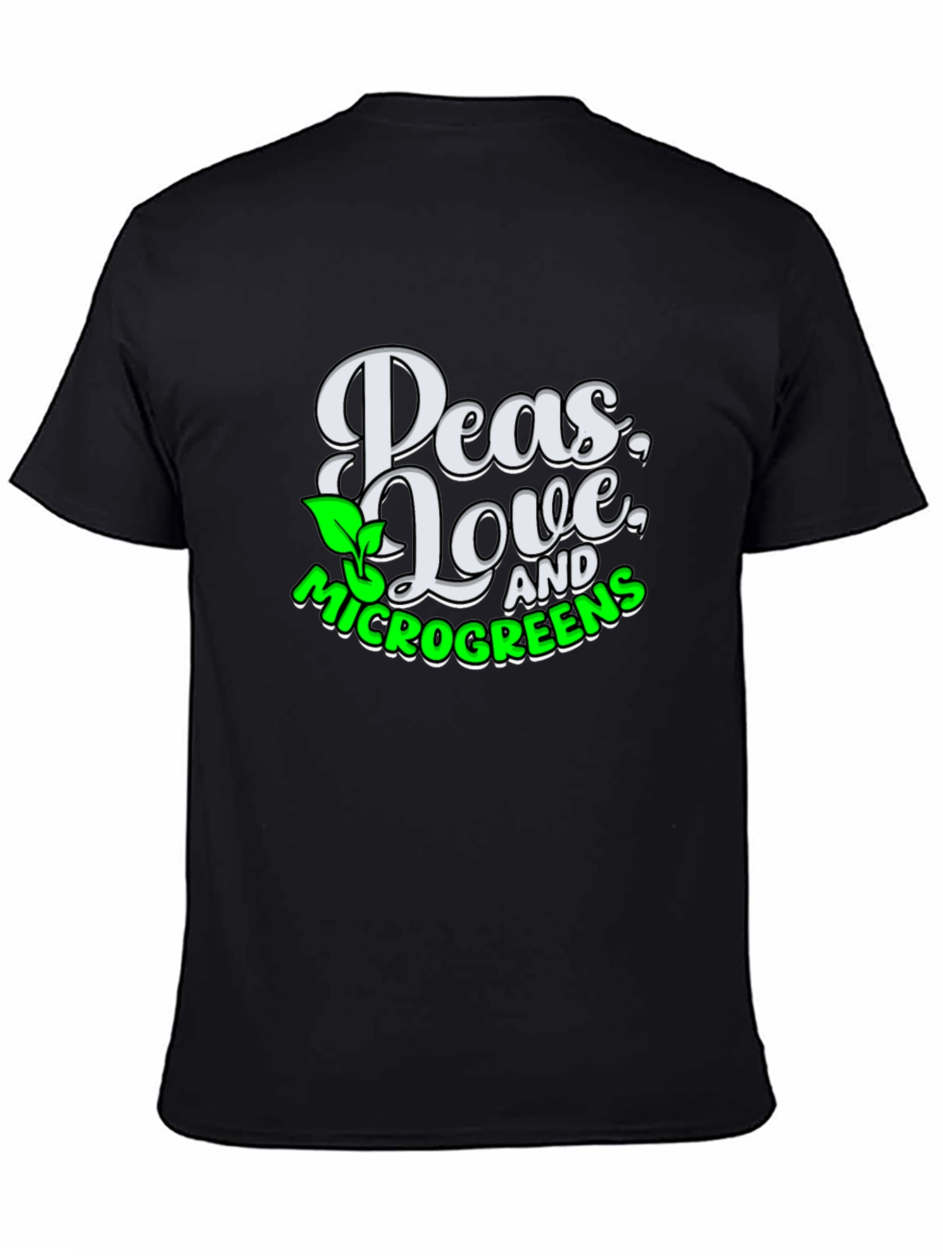 Peas Love & Microgreens Graphic T-Shirt
