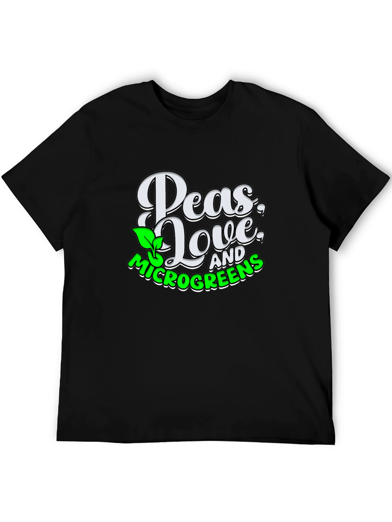 Peas Love & Microgreens Graphic T-Shirt