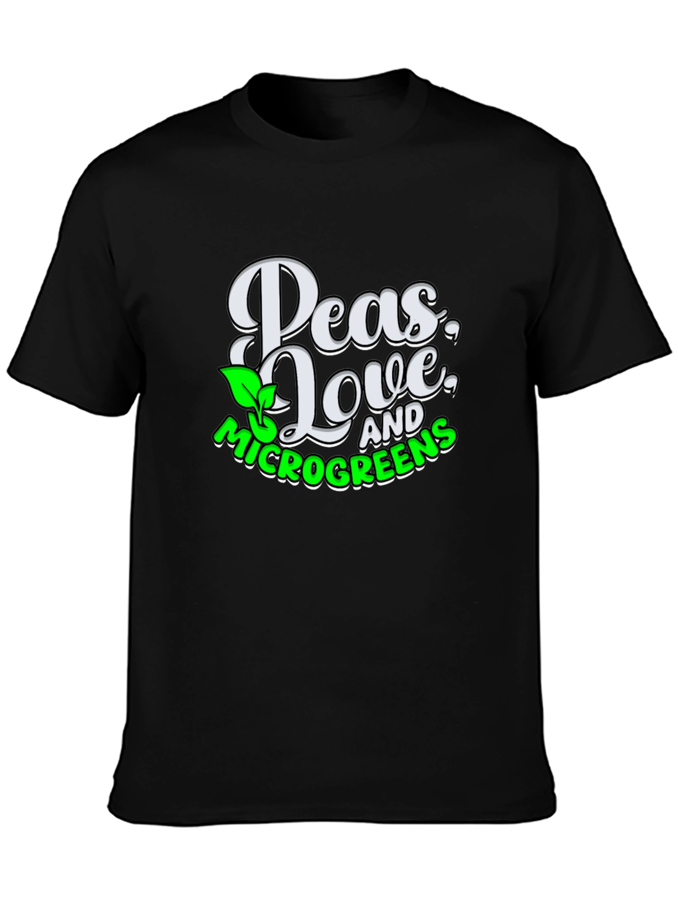 Peas Love & Microgreens Graphic T-Shirt