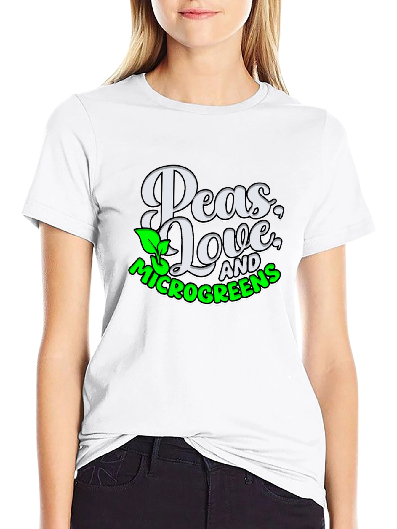 Peas Love & Microgreens Graphic T-Shirt