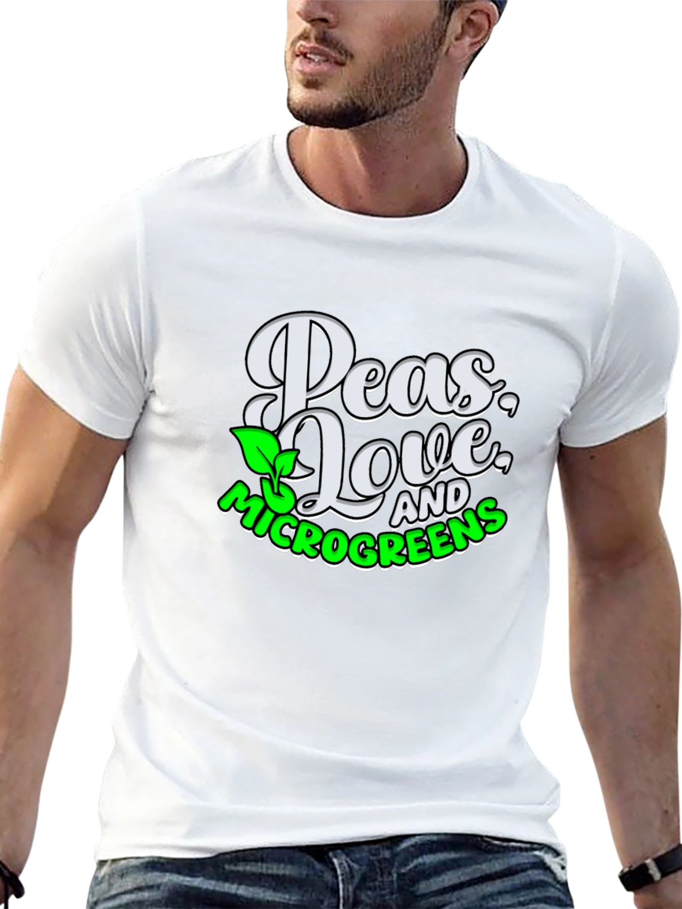 Peas Love & Microgreens Graphic T-Shirt