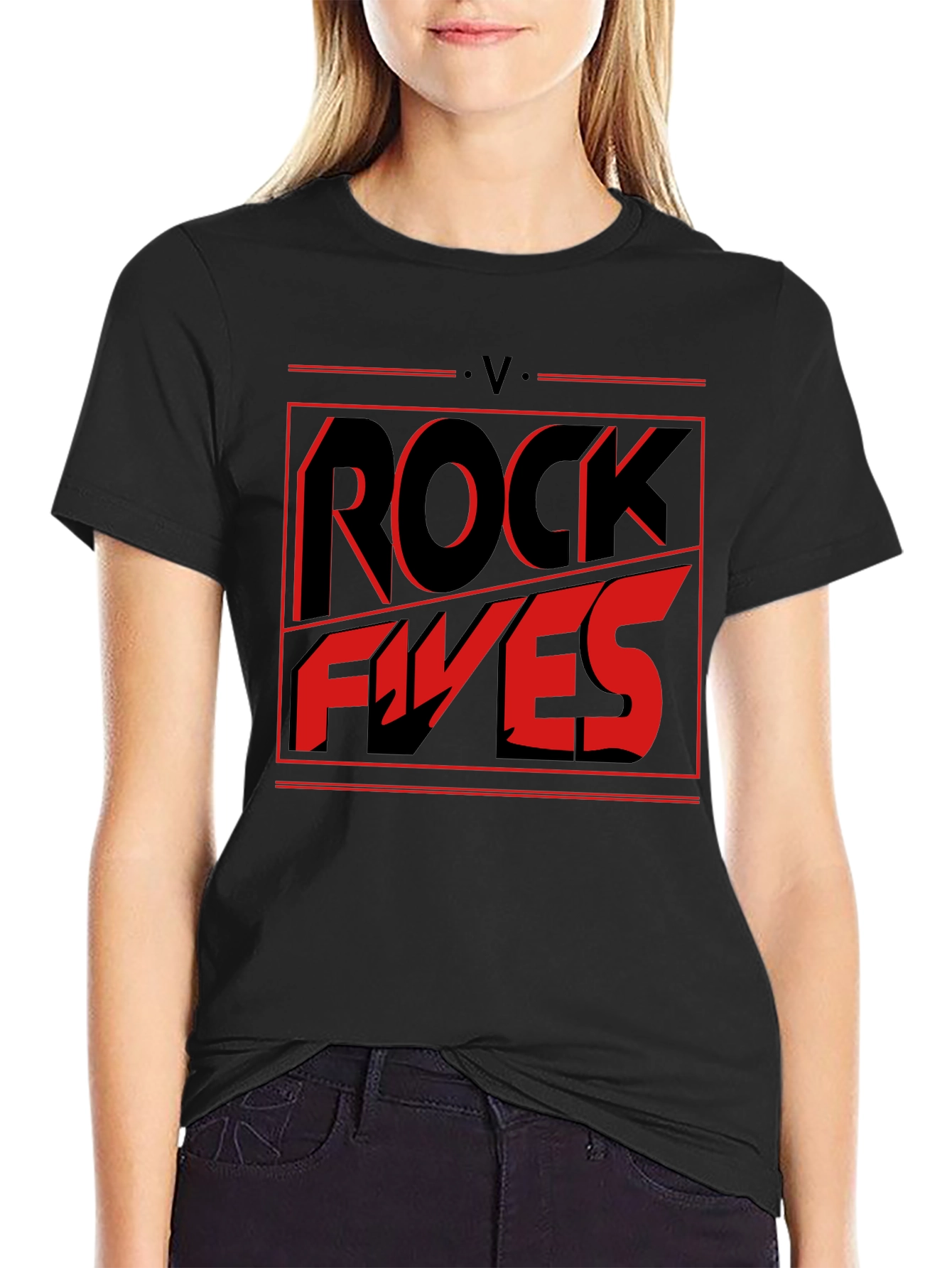 Rock Fives Graphic Tee - Black