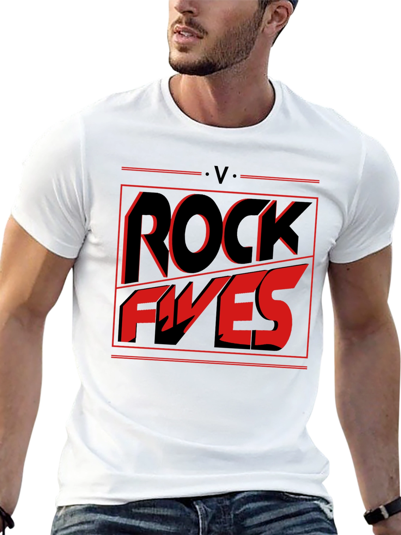 Rock Fives Graphic Tee - Black