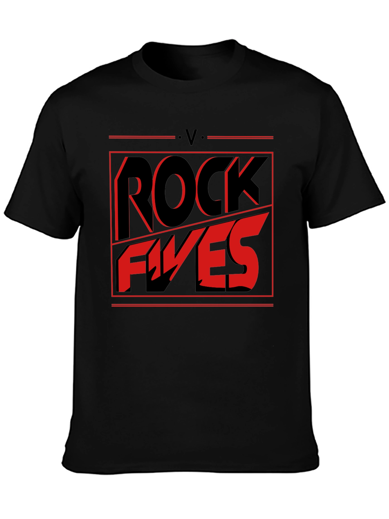 Rock Fives Graphic Tee - Black
