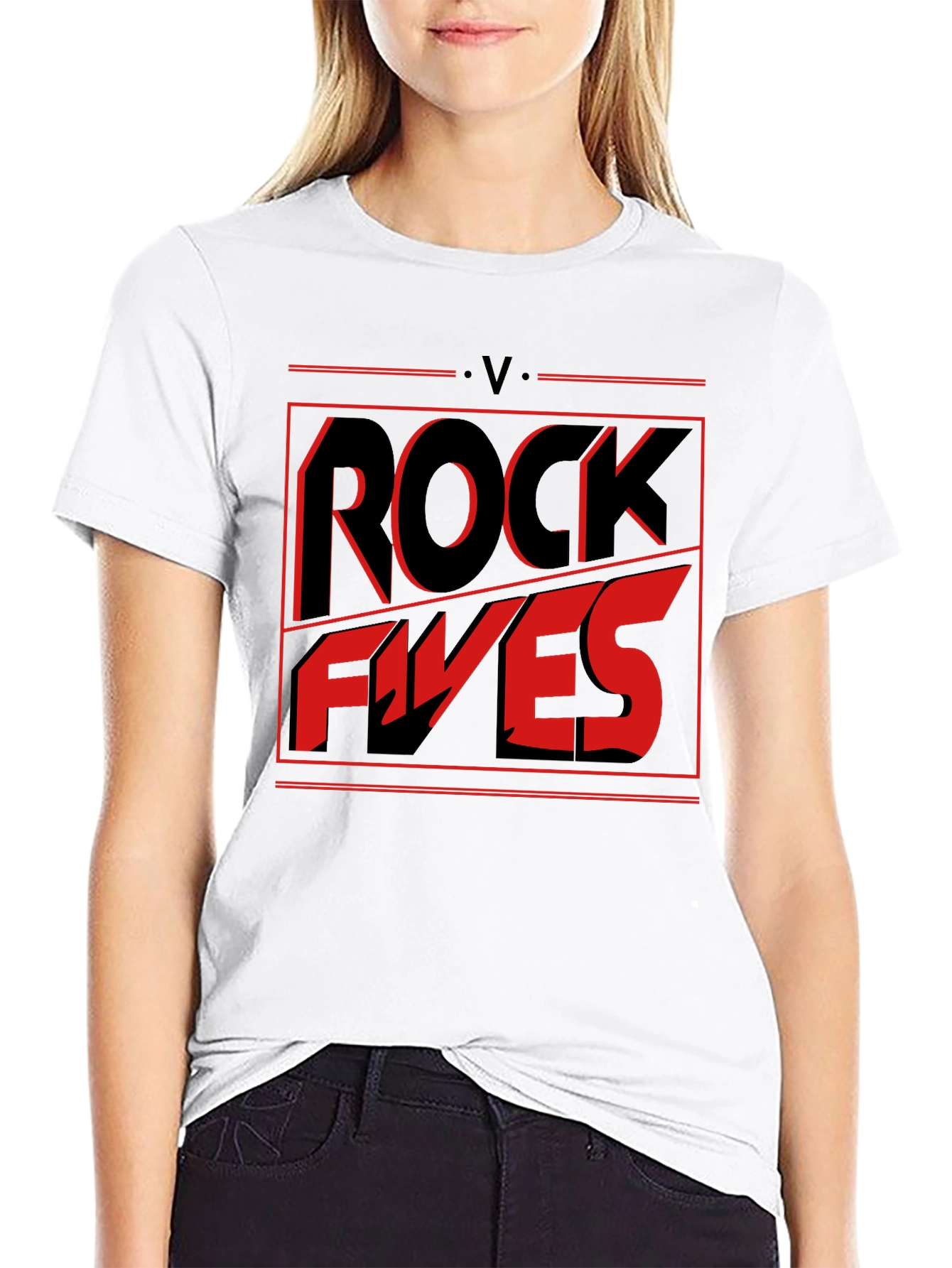 Rock Fives Graphic Tee - Black