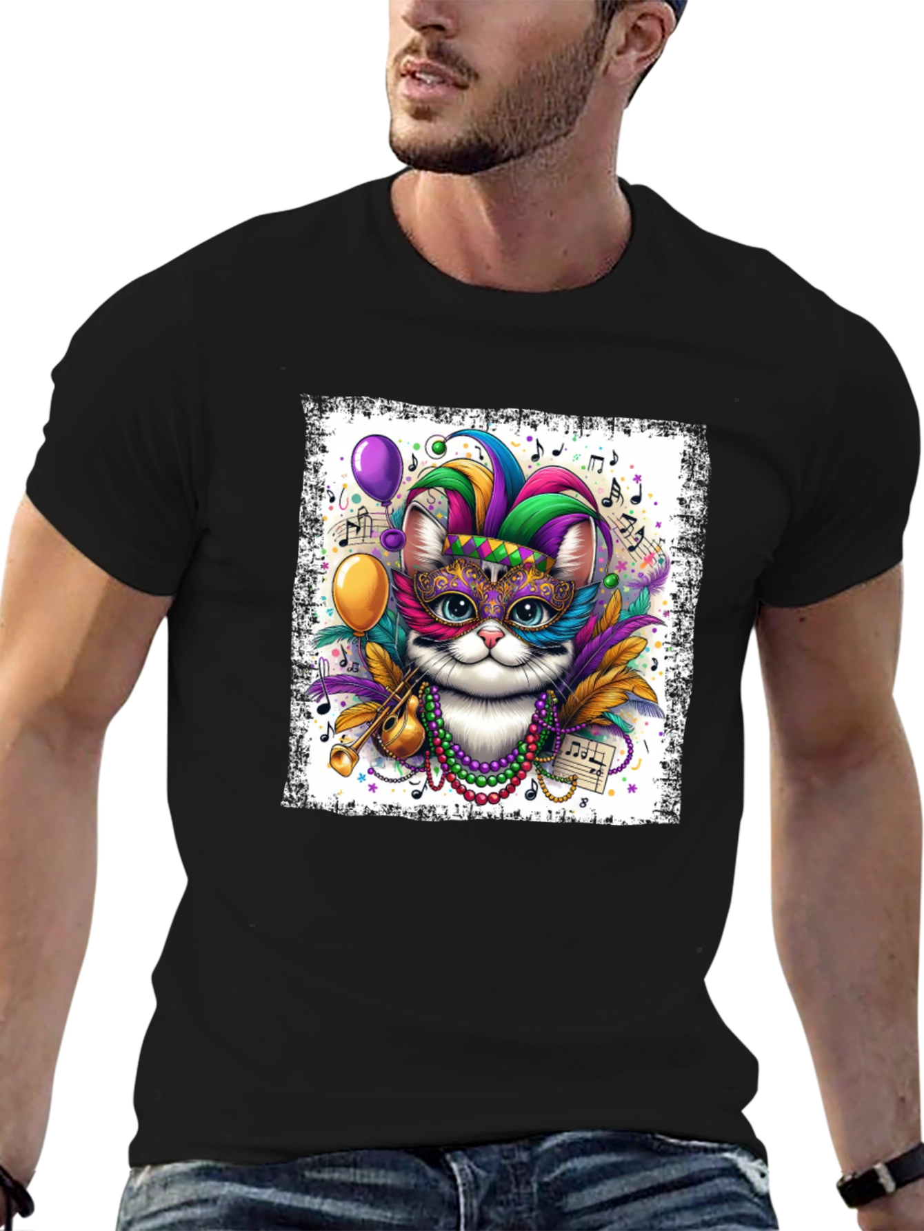Mardi Gras Cat T-Shirt