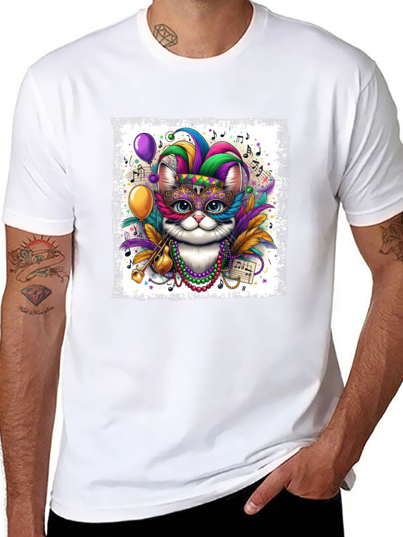 Mardi Gras Cat T-Shirt