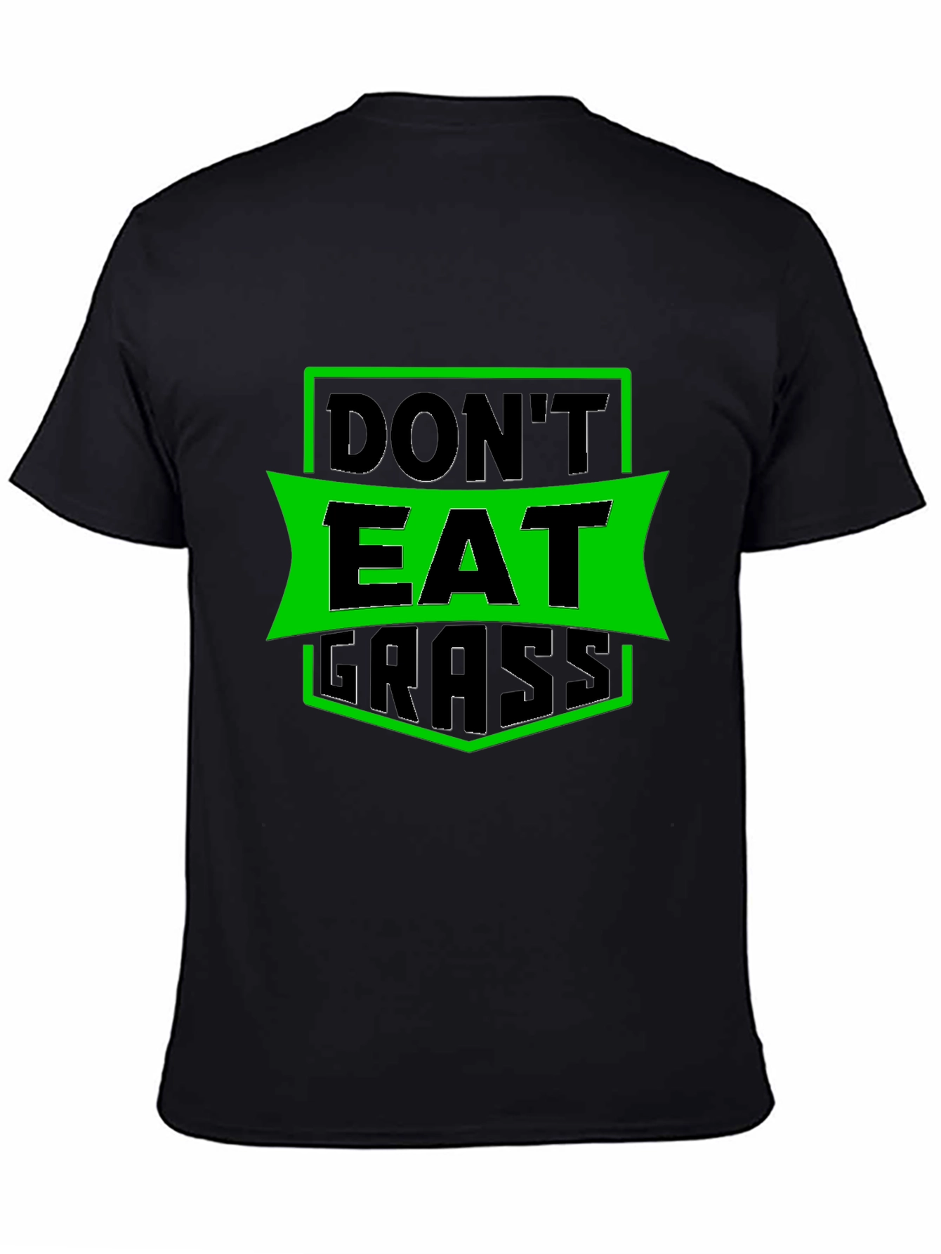 Dont Eat Grass Graphic T-Shirt - Black