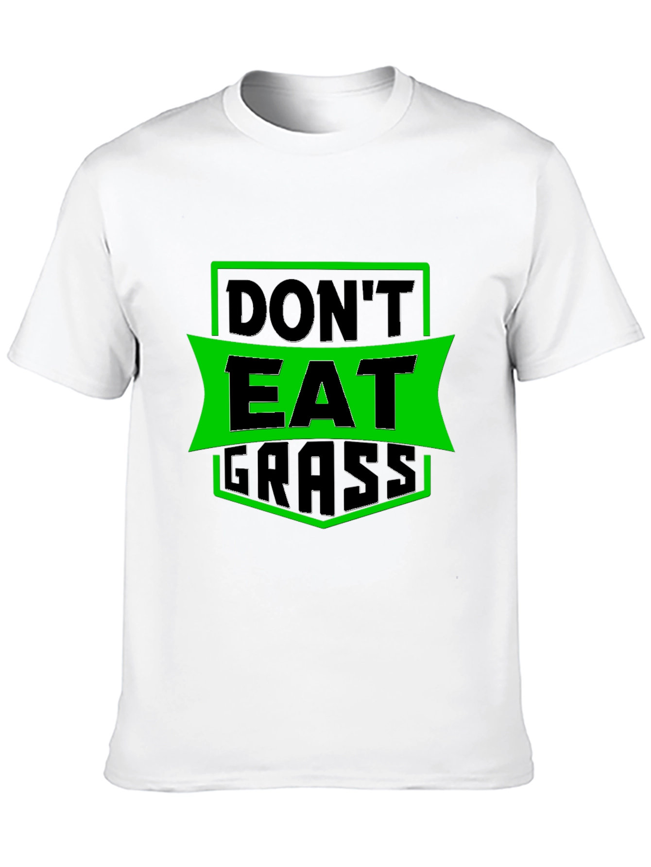 Dont Eat Grass Graphic T-Shirt - Black