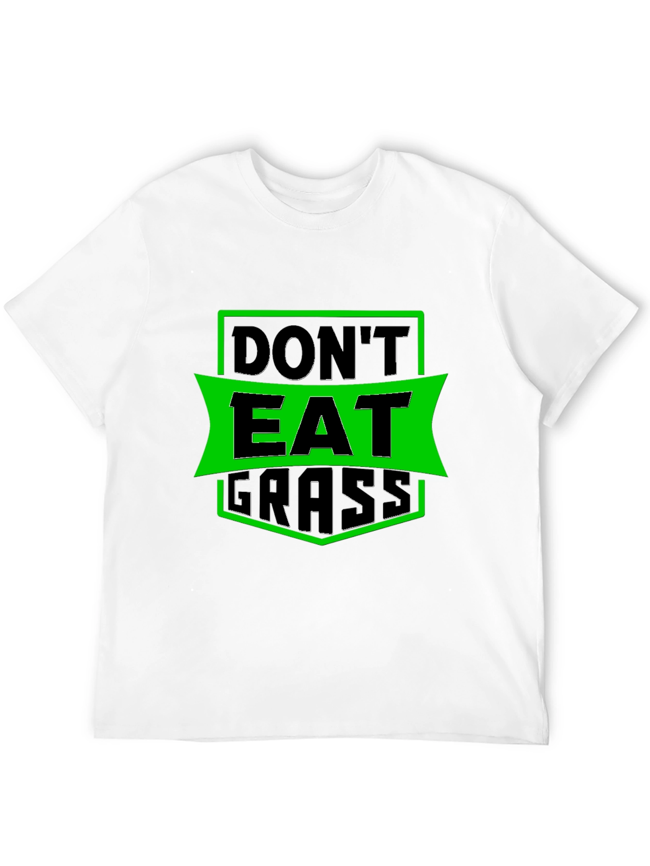 Dont Eat Grass Graphic T-Shirt - Black