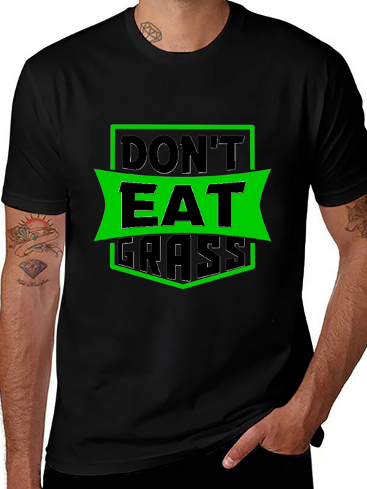 Dont Eat Grass Graphic T-Shirt - Black