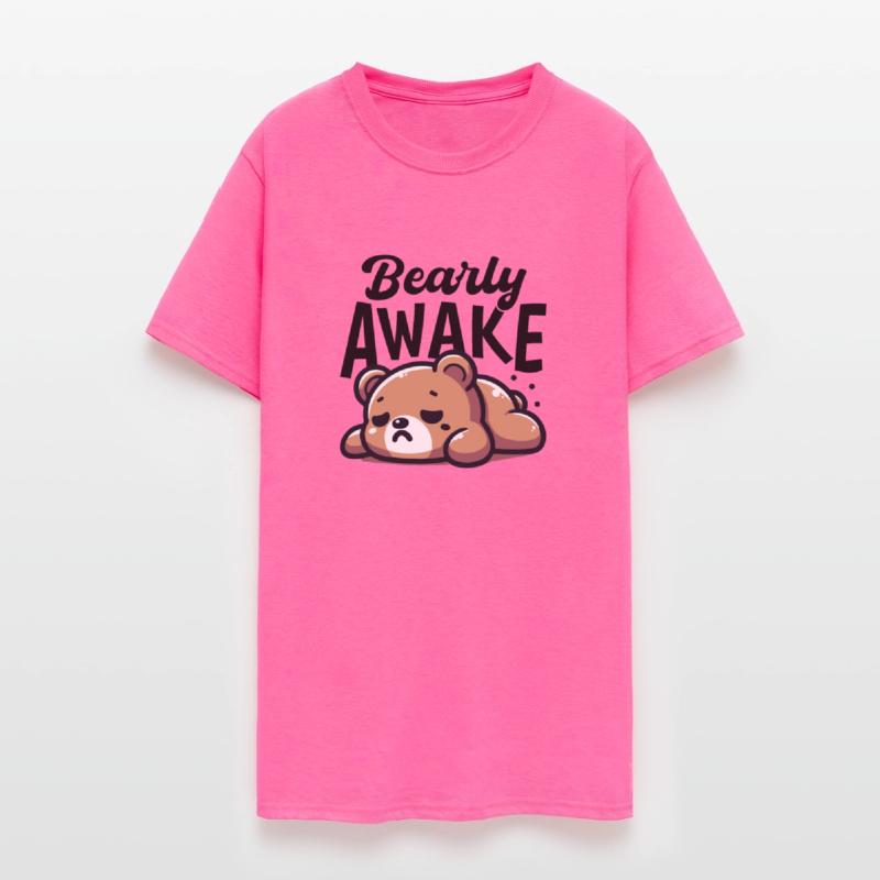 Bearly Awake Tired Bear Pun Funny Laziness Kawaii
