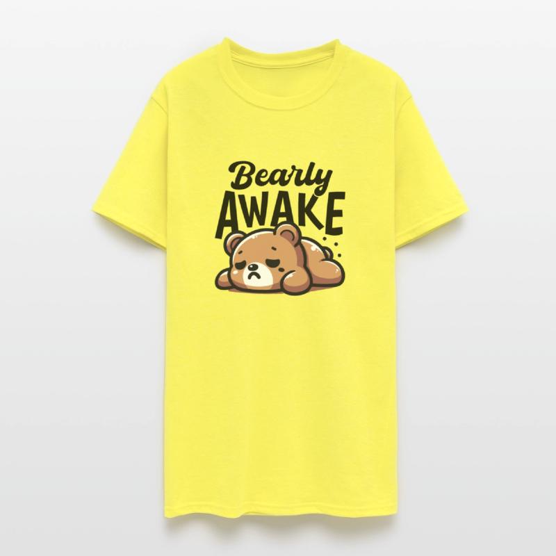 Bearly Awake Tired Bear Pun Funny Laziness Kawaii