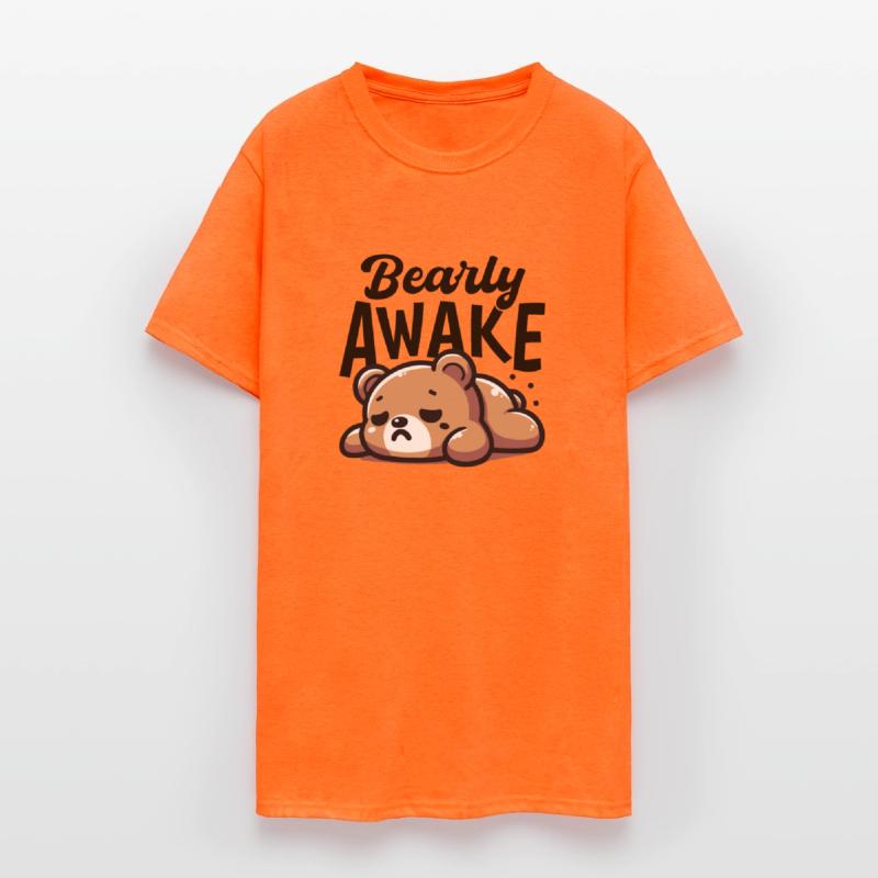 Bearly Awake Tired Bear Pun Funny Laziness Kawaii