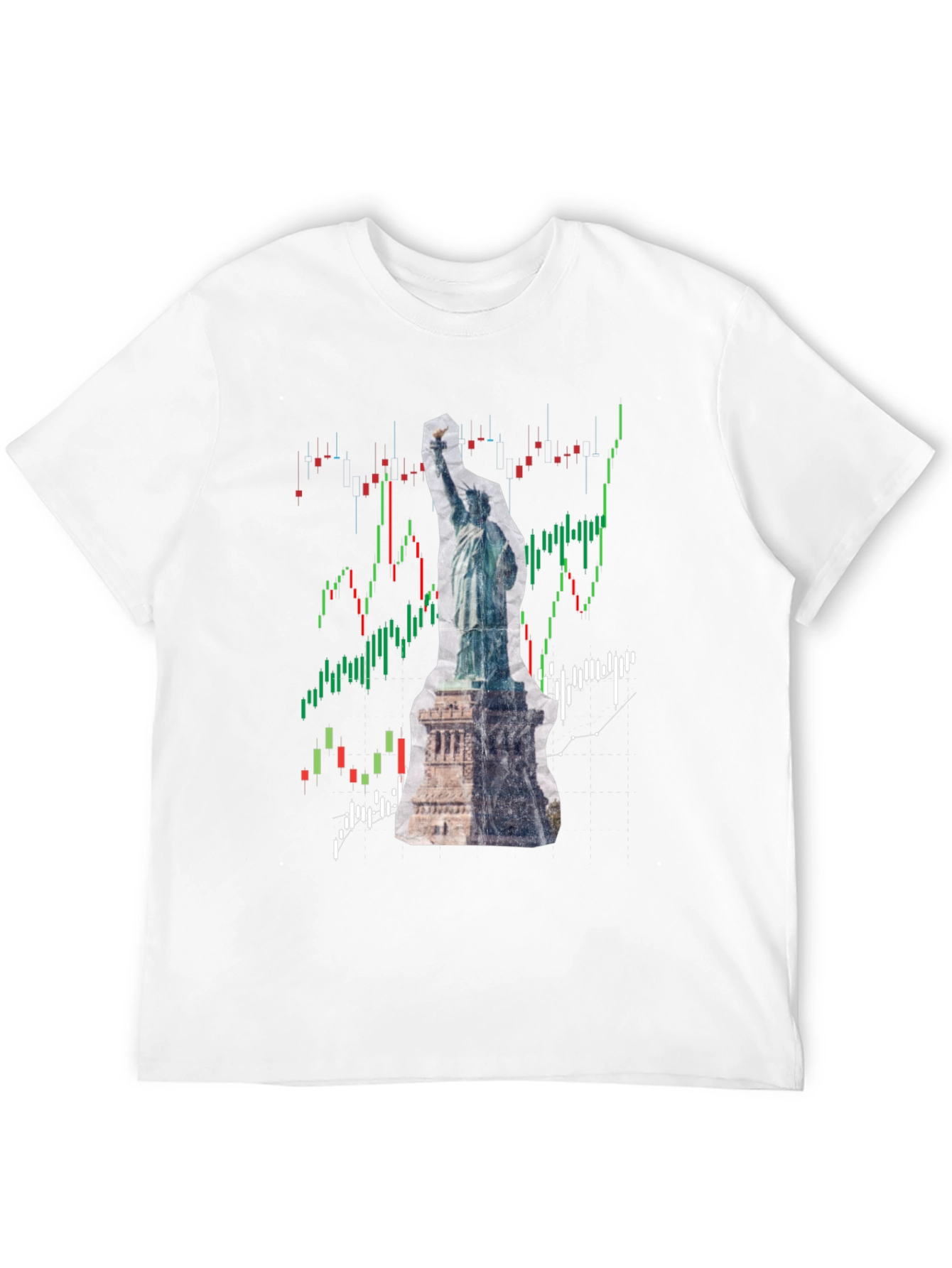 Statue of Liberty Stock Chart Graphic Tee