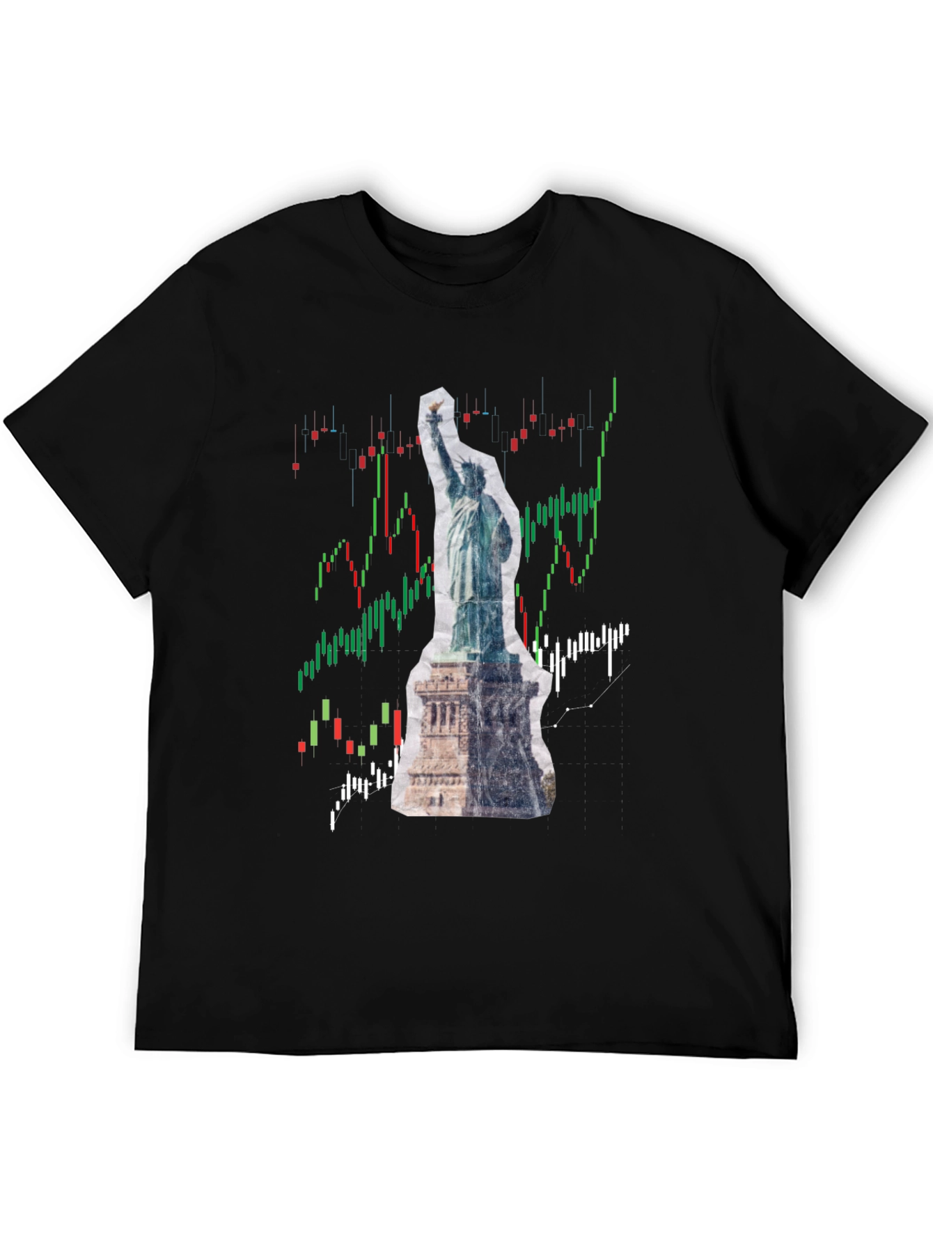 Statue of Liberty Stock Chart Graphic Tee