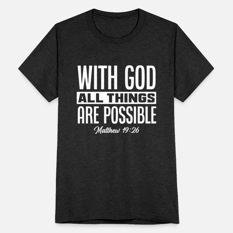 Bible Verse Matthew 19:26 Christian Gift