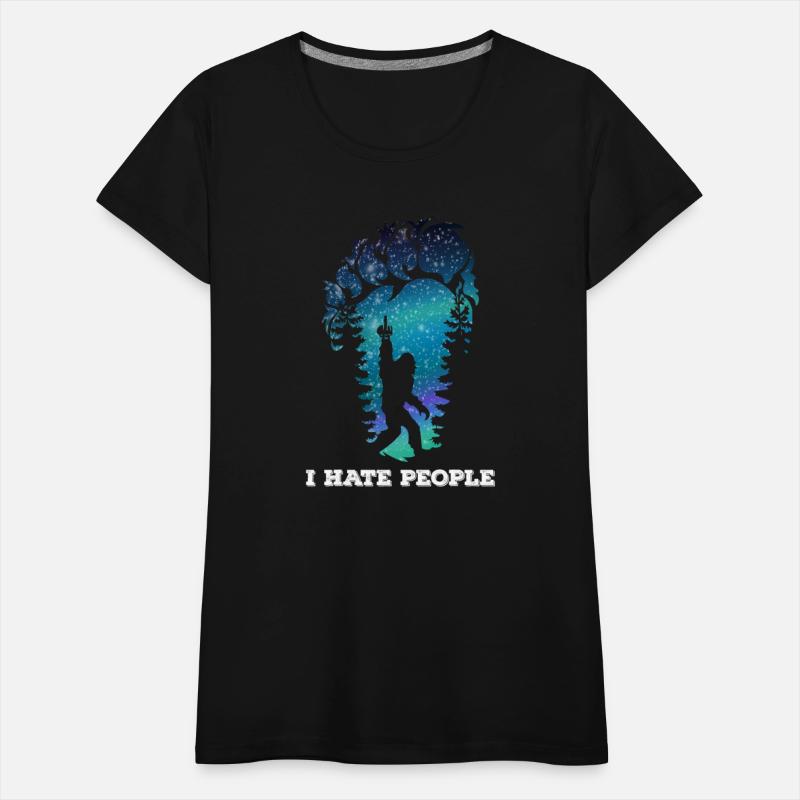 Bigfoot Middle Finger I Hate People Sasquatch