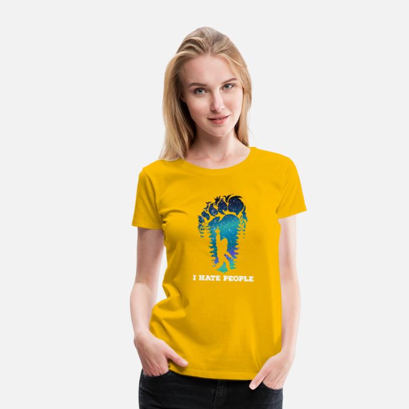 Bigfoot Middle Finger I Hate People Sasquatch