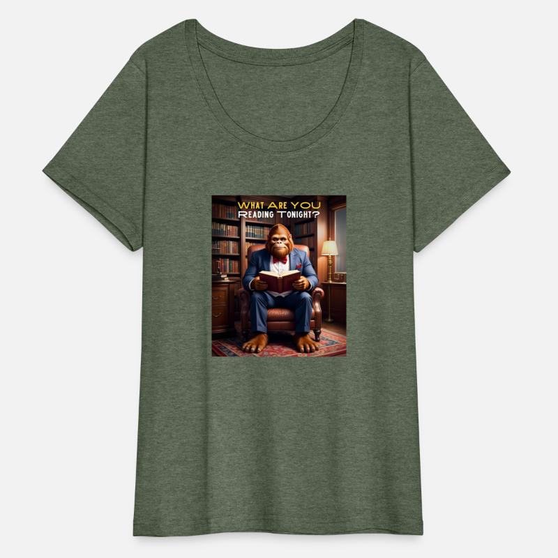 Bigfoot Reading in the Library Sasquatch - What